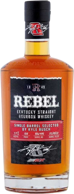 Rebel Kyle Busch Single Barrel Cask Strength Bourbon Whiskey
