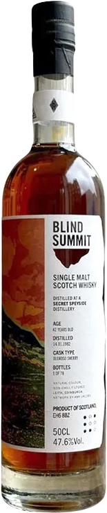 Blind Summit Secret Speyside 42 Year Old 1982 Release Single Malt Scotch Whisky (500mL)