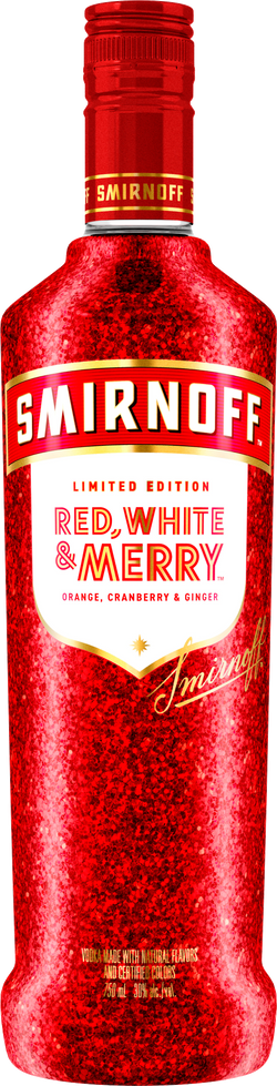 Smirnoff Red, White & Merry Orange, Cranberry & Ginger Holiday Season Limited Edition Vodka