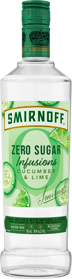 Smirnoff Zero Sugar Infusions Cucumber & Lime Vodka