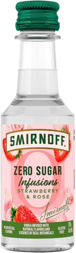 Smirnoff Zero Sugar Infusions Strawberry & Rose Vodka (50mL)