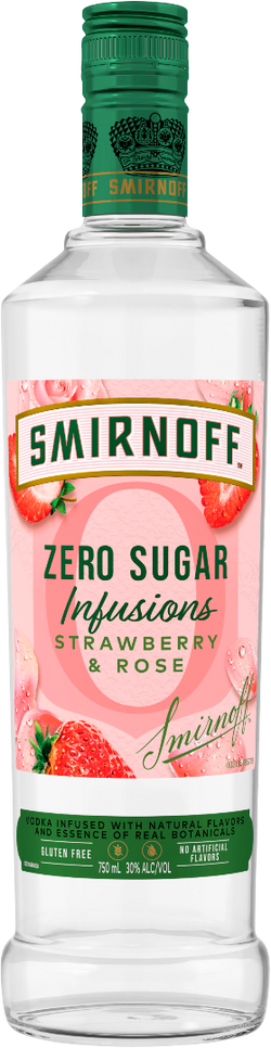 Smirnoff Zero Sugar Infusions Strawberry & Rose Vodka