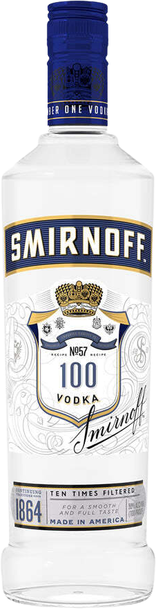 Smirnoff No.57 100 Proof Blue Label Export Strength Vodka