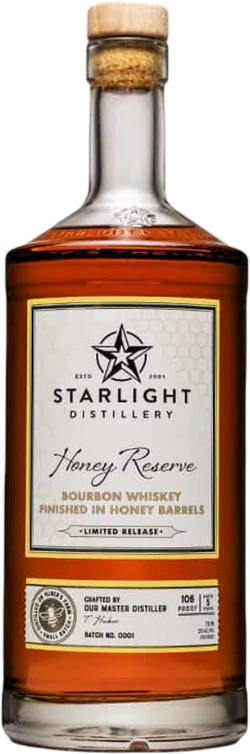 Starlight Distillery Honey Reserve Barrel Finish Bourbon Whiskey