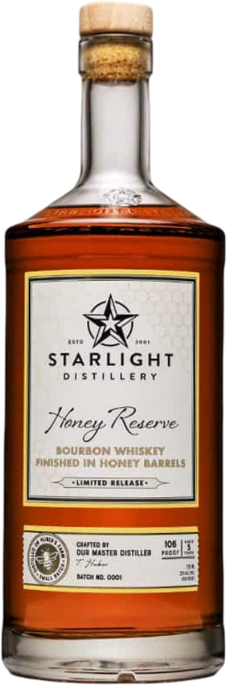 Starlight Distillery Honey Reserve Barrel Finish Bourbon Whiskey