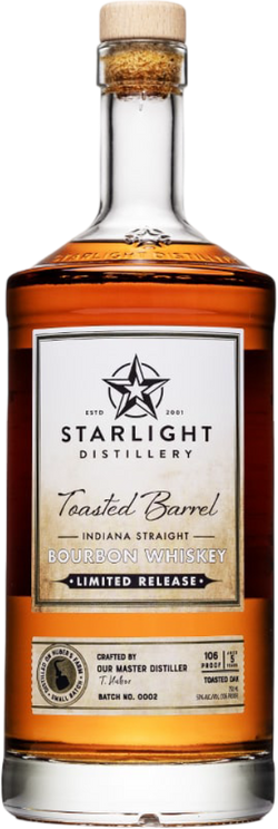 Starlight Distillery Toasted Barrel Indiana Straight Bourbon Whiskey