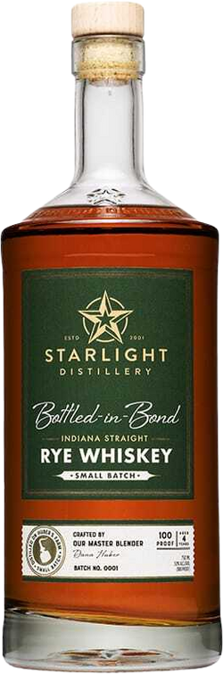 Starlight Distillery Bottled-in-Bond Rye Whiskey