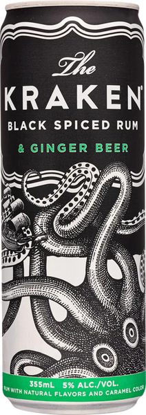 The Kraken Black Spiced Rum & Ginger Beer (354mL) » Buy Online