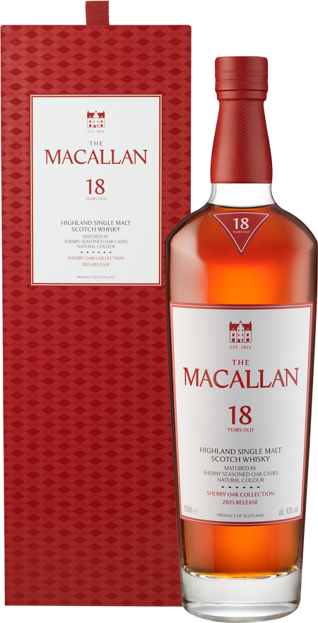 The Macallan 18 Year Old Sherry Oak 2025 Release Single Malt Scotch Whisky