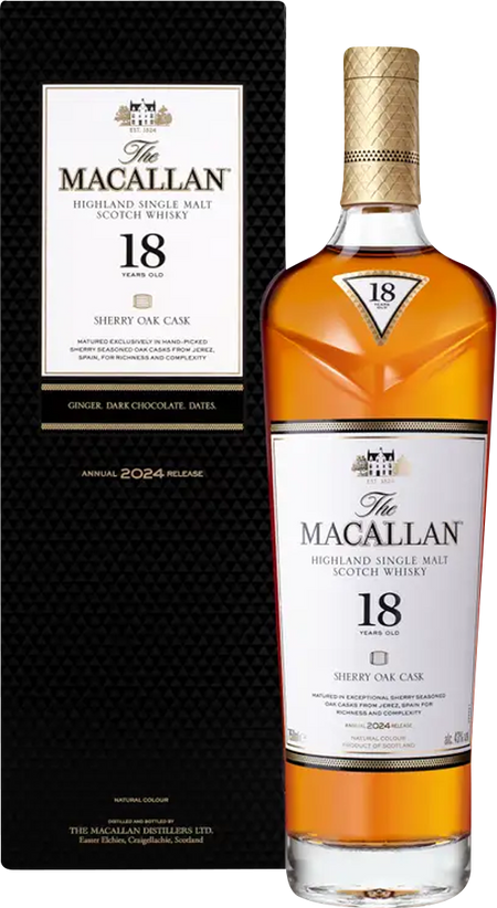 The Macallan 18 Year Old Sherry Oak Single Malt Scotch Whisky