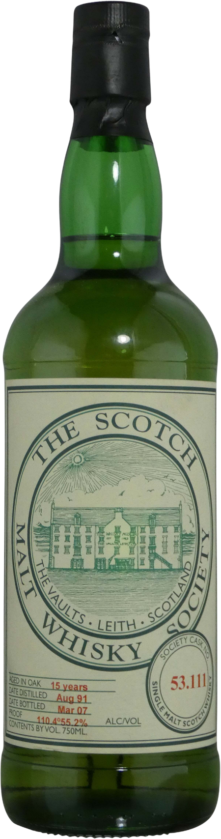 The Scotch Malt Whisky Society 53.111 Caol Ila 15 Year Old Single Malt Scotch Whisky