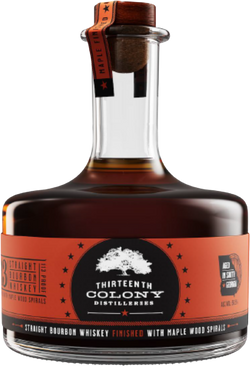 Thirteenth Colony Distilleries '113' Maple Wood Spirals Finished Straight Bourbon Whiskey