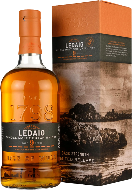 Ledaig Bordeaux Red Wine Cask 9 Year Old Single Malt Scotch Whisky (700mL)