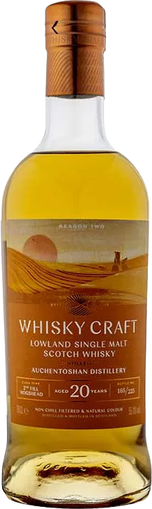 Whisky Craft Auchentoshan Distillery 2nd Fill Hogshead Cask 20 Year Old Single Malt Scotch Whisky (700mL)