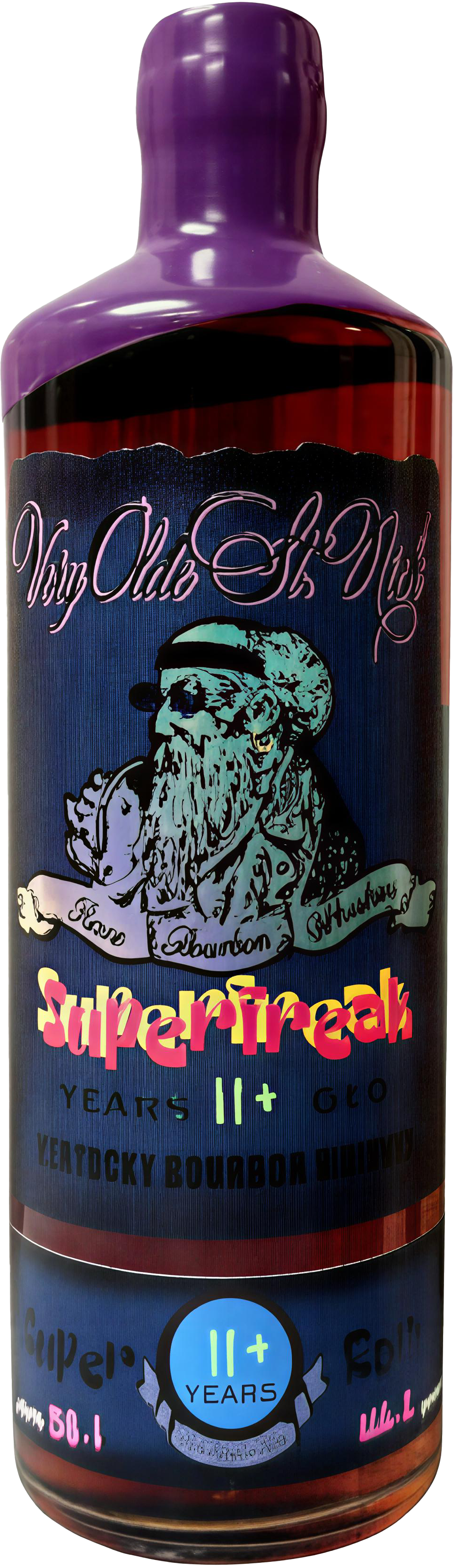 洋楽 Unusual Content Very Olde St. Nick Superfreak 11+ Year Old Rare Bourbon Whiskey