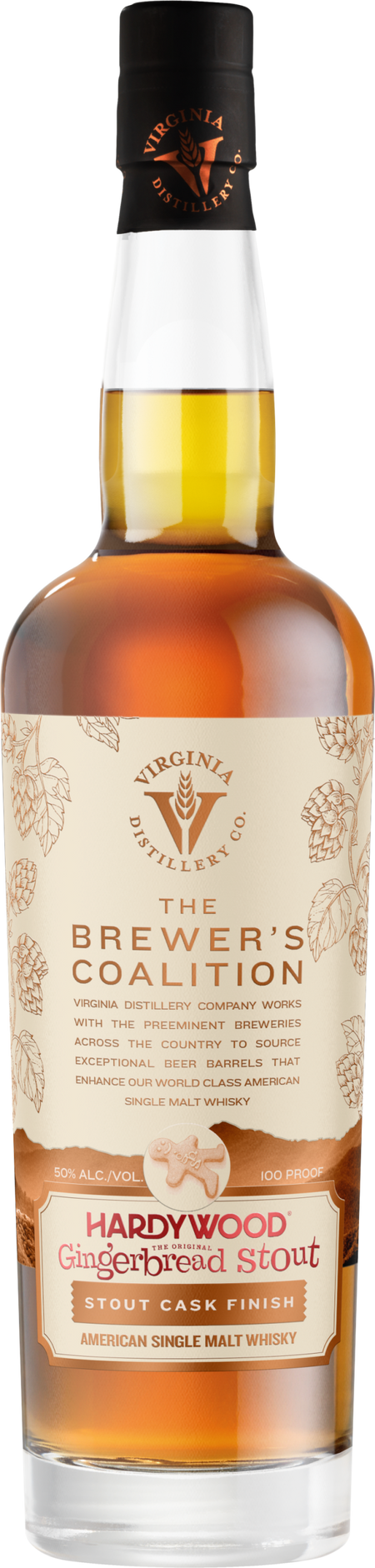 VDC Brewer's Coalition Hardywood Gingerbread Stout Cask Finish American Single Malt Whisky (700mL)