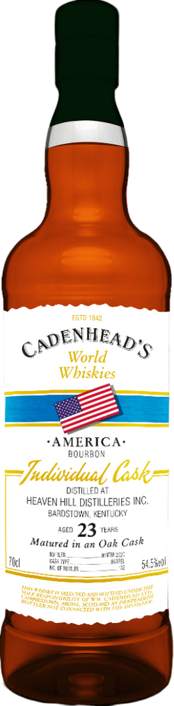 Cadenhead's World Whiskies Individual Cask Heaven Hill Distilleries 23 Year Old Bourbon Whiskey (700mL)