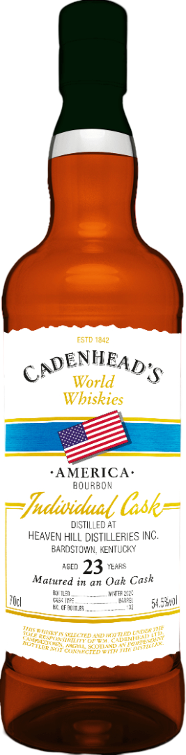 Cadenhead's World Whiskies Individual Cask Heaven Hill Distilleries 23 Year Old Bourbon Whiskey (700mL)