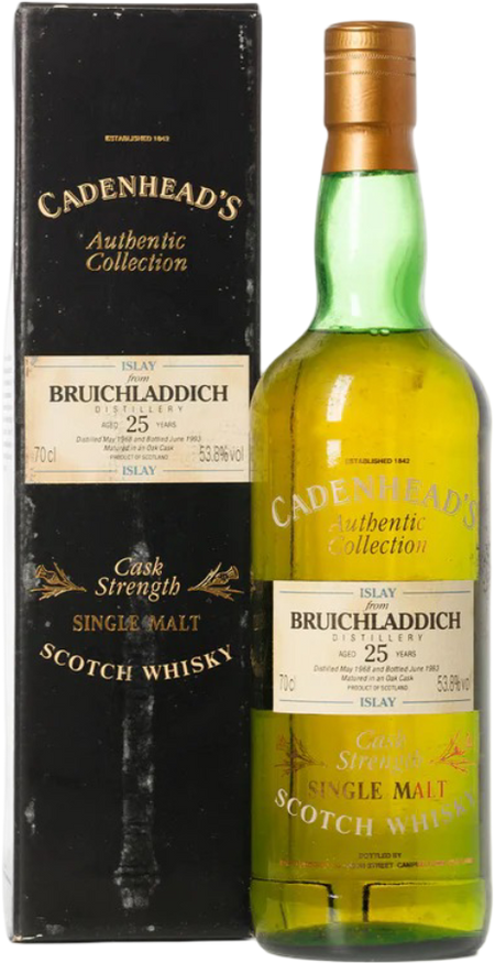 Cadenhead’s 175th Anniversary Bruichladdich 25 Year Old 1968 Single Malt Scotch Whisky (700mL)