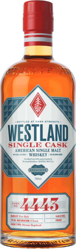 Westland Single Cask No. 4443 American Single Malt Whiskey (700mL)