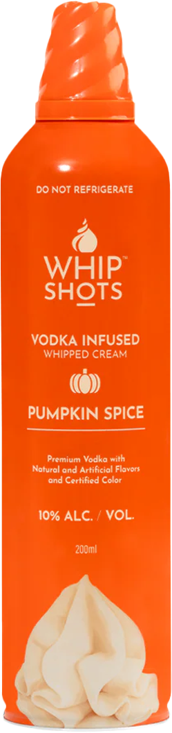 Whip Shots Pumpkin Spice Vodka Infused Whipped Cream (200mL)