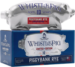 WhistlePig America's 250th Anniversary Piggybank 10 Year Limited Edition Rye Whiskey (1L)