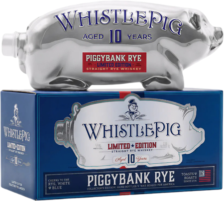 WhistlePig America's 250th Anniversary Piggybank 10 Year Limited Edition Rye Whiskey (1L)