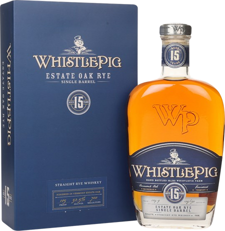 WhistlePig Single Barrel Estate Oak 15 Year Old Straight Rye Whiskey