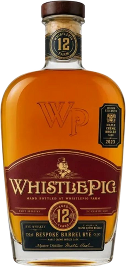 Whistlepig 12 Year Old Single Barrel Maple Crème Brûlée Finish Rye Whiskey