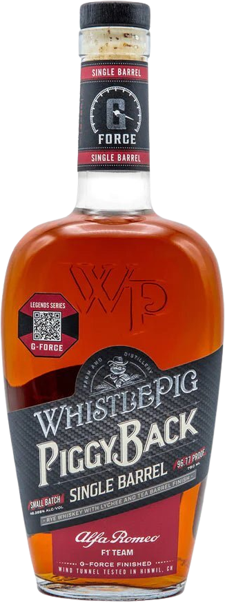 Whistlepig Piggy Back Legend Series 'G Force Alfa Romeo F1' Single Barrel 6 Year Old Rye Whiskey