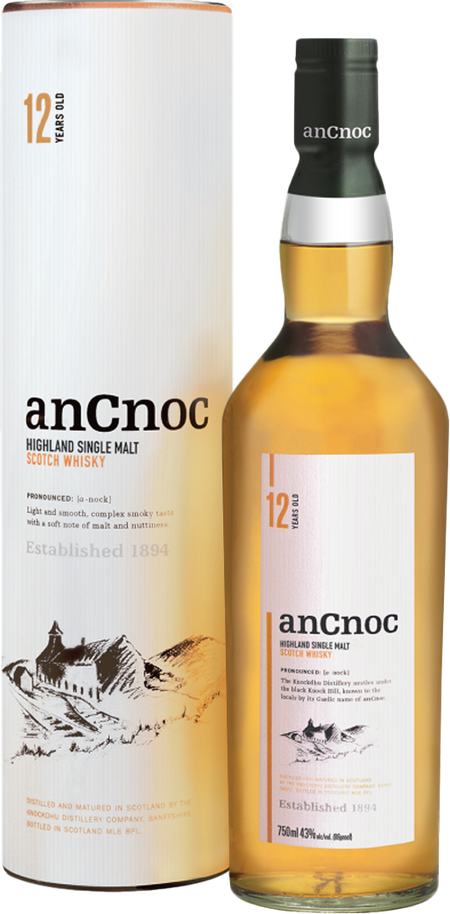 anCnoc 12 Year Old Highland Single Malt Scotch Whisky