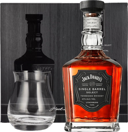 Jack Daniel's Single Barrel Select & Glencairn Crystal Snifter Glass Pack Tennessee Whiskey