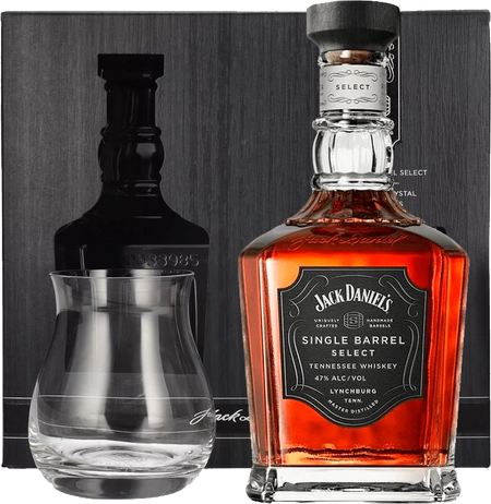 Jack Daniel's Single Barrel Select & Glencairn Crystal Snifter Glass Pack Tennessee Whiskey